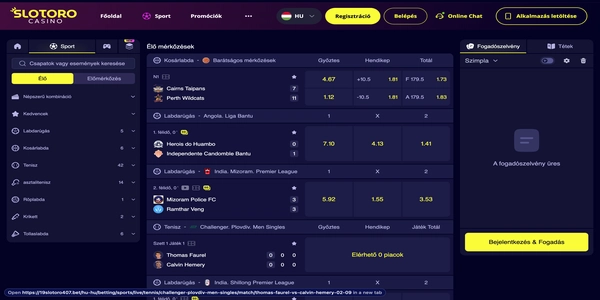 Slotoro Casino športové stávky na mobile